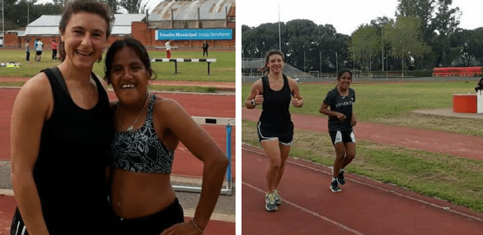 Atletismo: Yanina Martínez se entrenó con otra medallista dorada