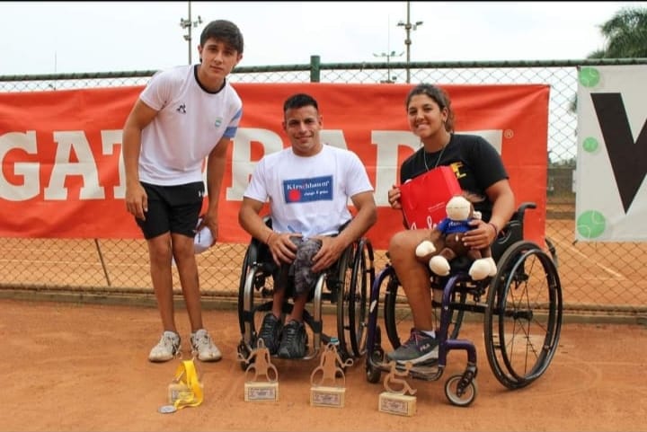 Tenis adaptado: Florencia Moreno, Ezequiel Casco y Gonzalo Lazarte, campeones en Colombia